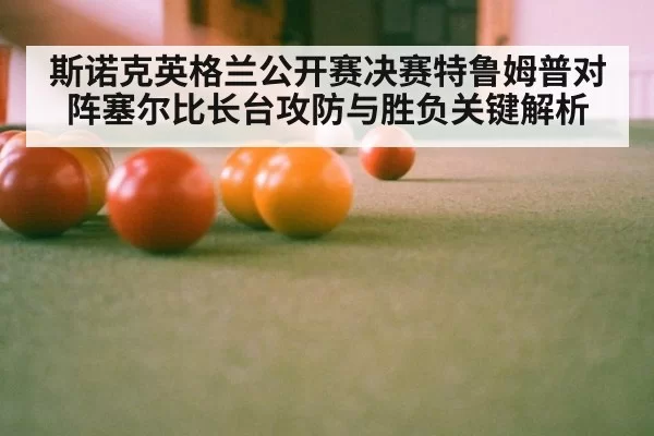 斯诺克英格兰公开赛决赛特鲁姆普对阵塞尔比长台攻防与胜负关键解析